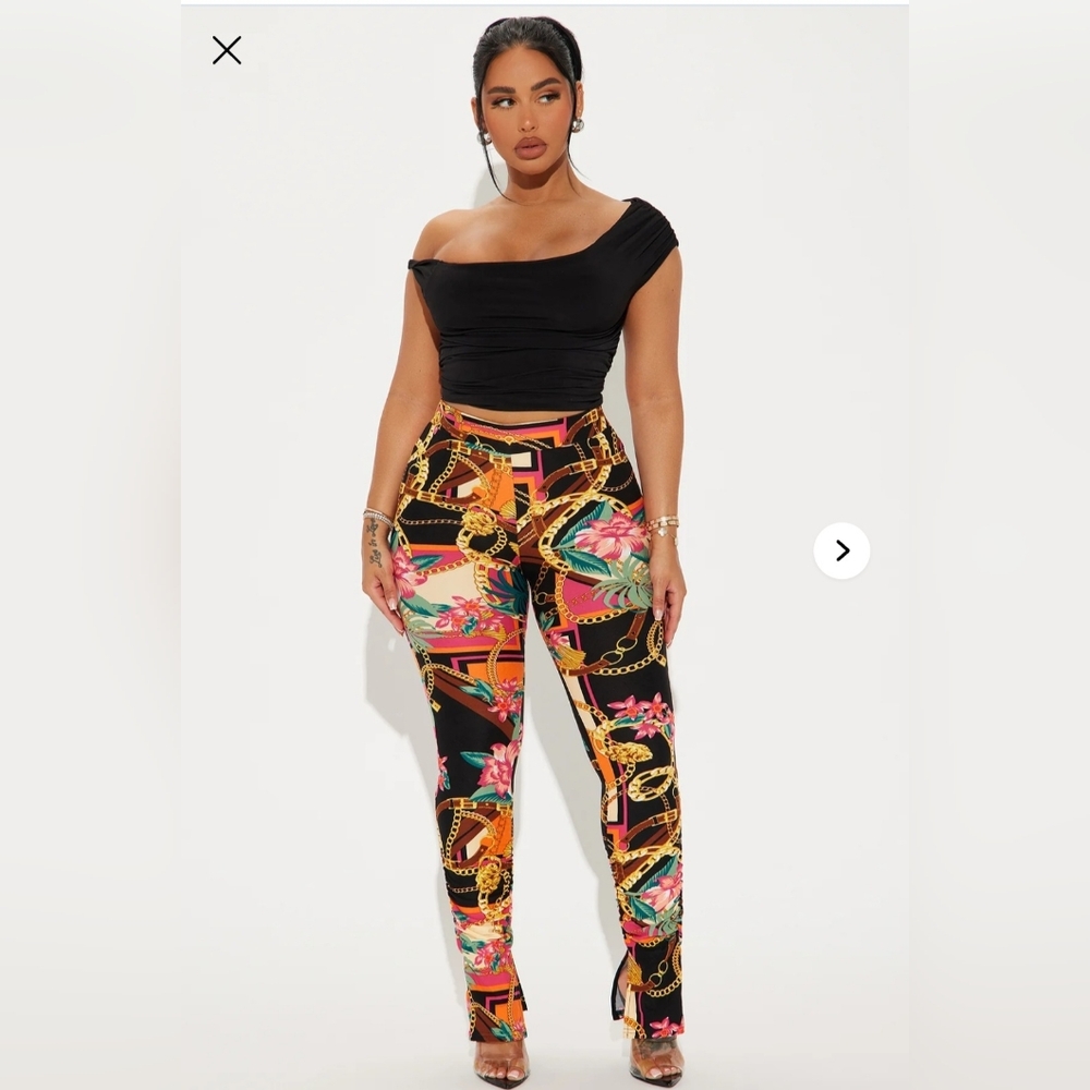 Printed Stacked Stretch Pant